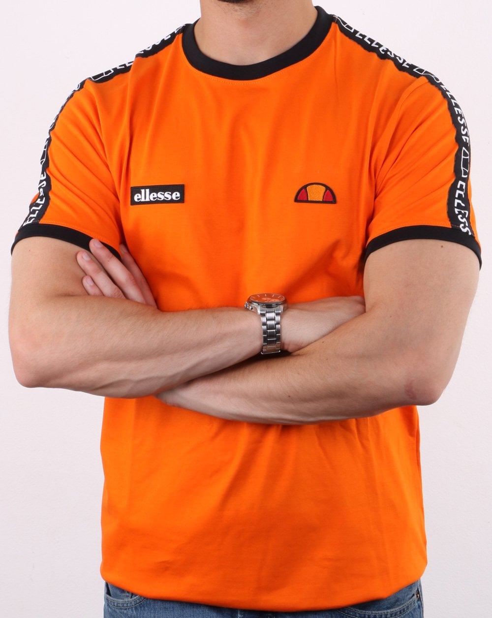 Ellesse Fede Taped T Shirt Orange