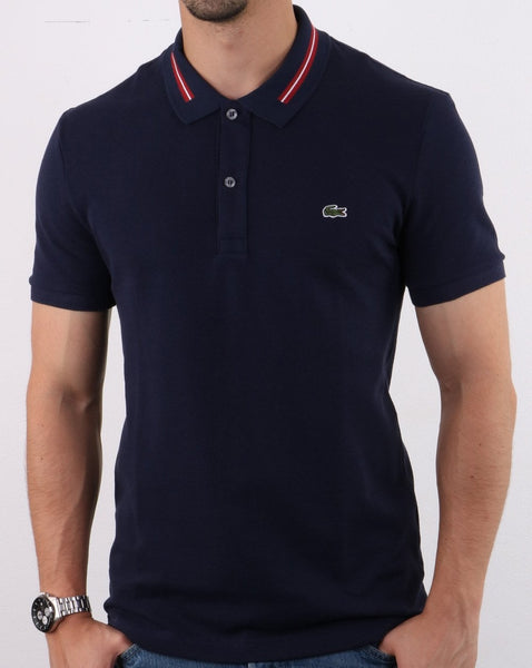 Lacoste Tipped Collar Polo Shirt Navy