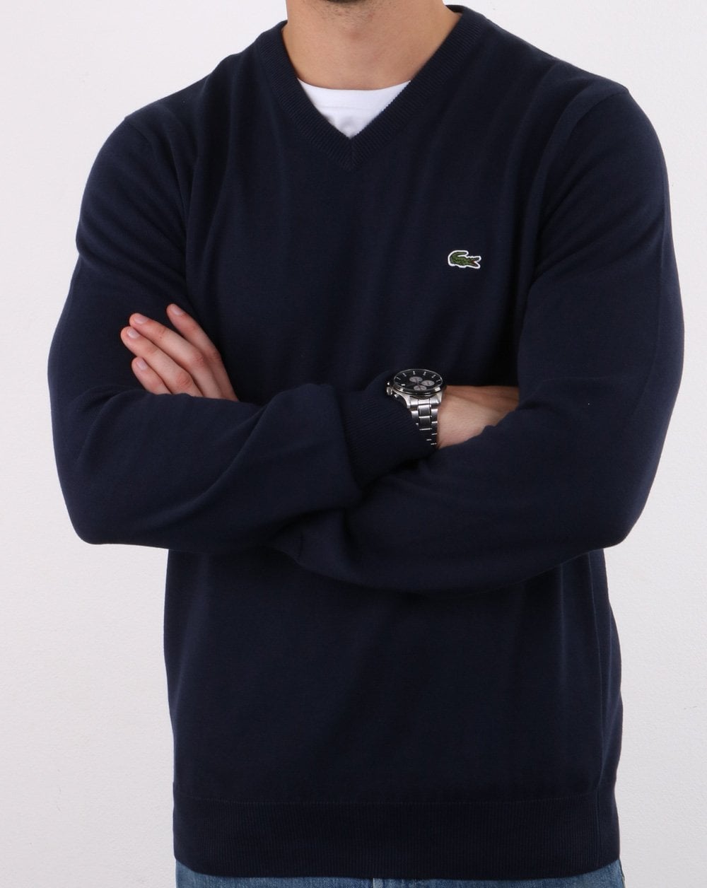 Lacoste V-neck Jumper Navy