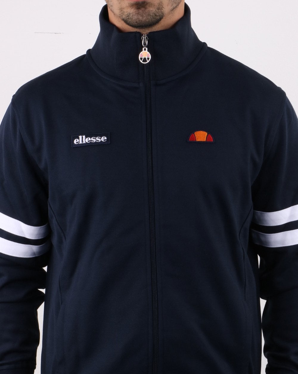 Ellesse – Roma Trainingsjacke, Marineblau/Weiß