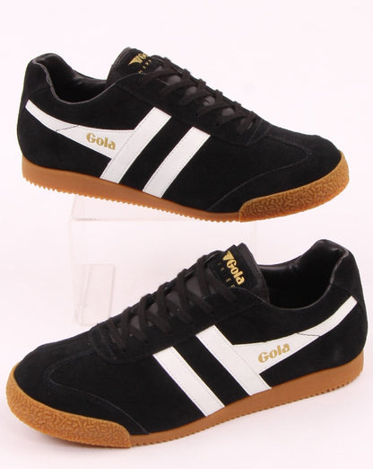 Gola Harrier Wildleder-Sneaker Schwarz/Weiß