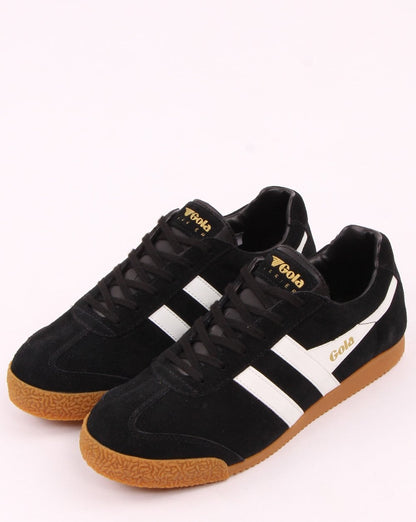 Gola Harrier Wildleder-Sneaker Schwarz/Weiß