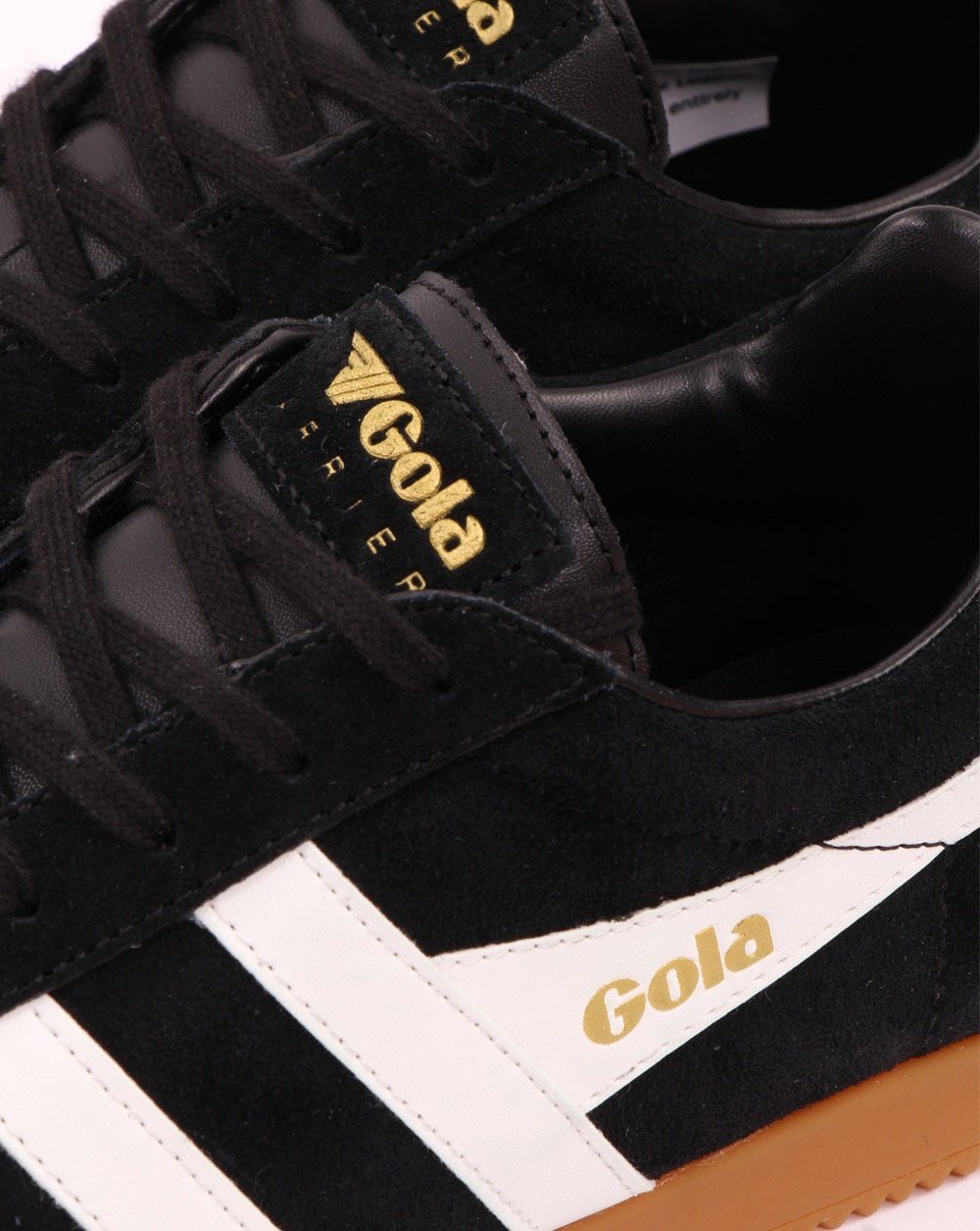 Gola Harrier Wildleder-Sneaker Schwarz/Weiß