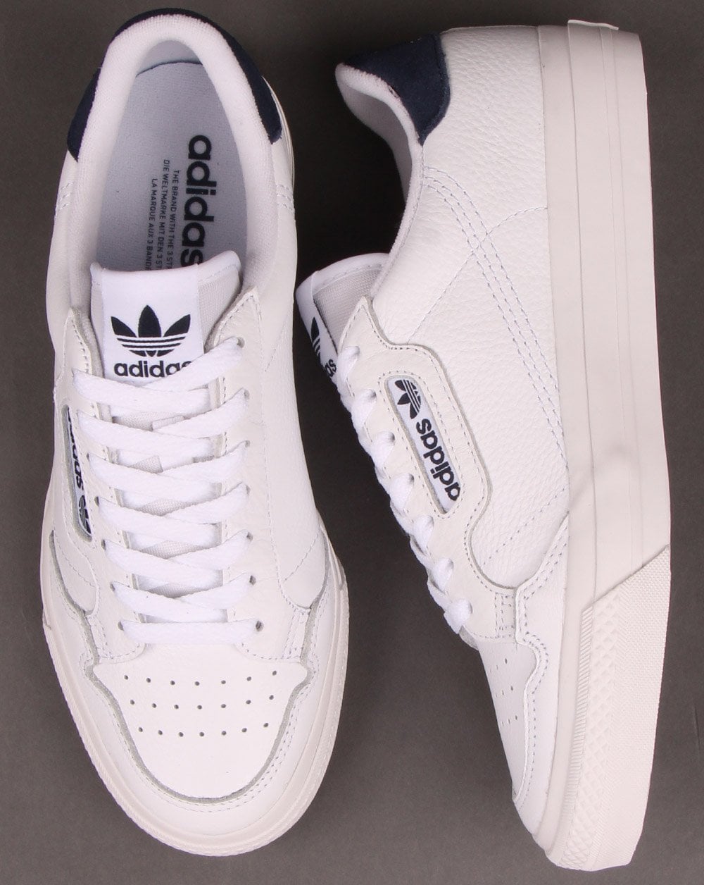 Adidas Continental Vulc-Sneaker aus weißem Leder