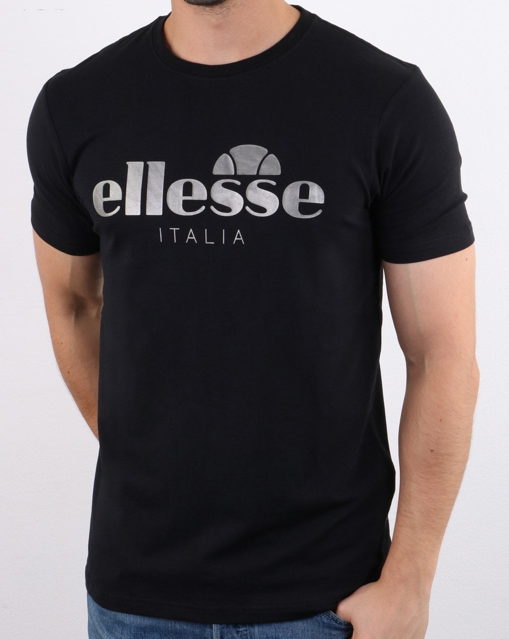 Ellesse – Lucchese – T-Shirt in Schwarz