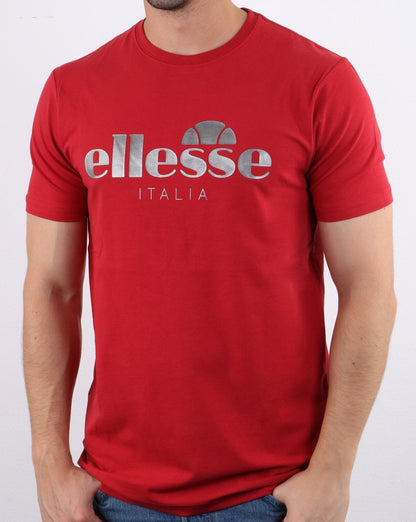 Ellesse – Lucchese – T-Shirt in Burgunderrot