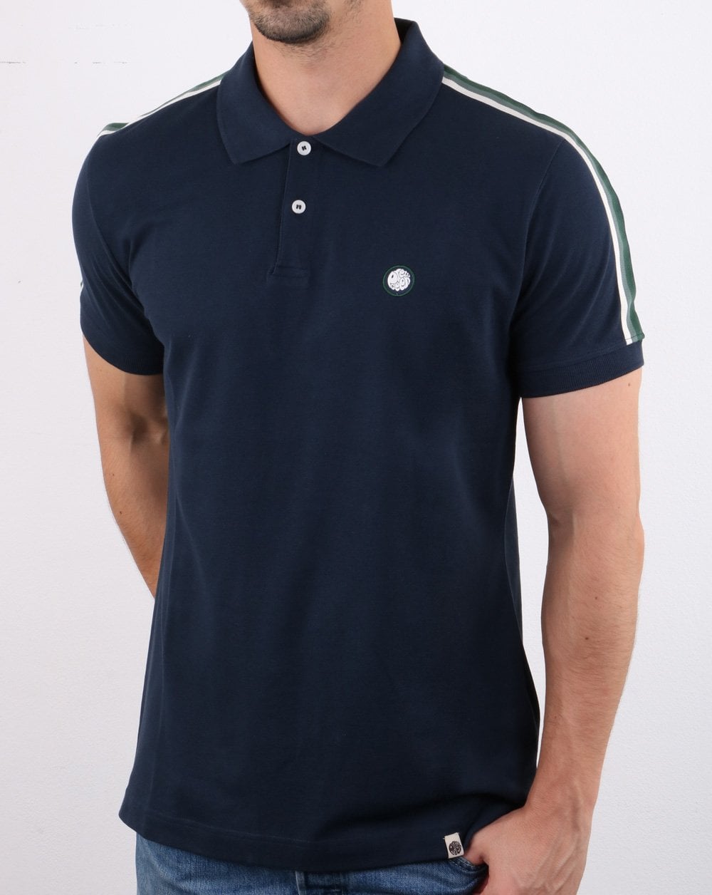 Pretty Green Parkin Stripe Polo Blau
