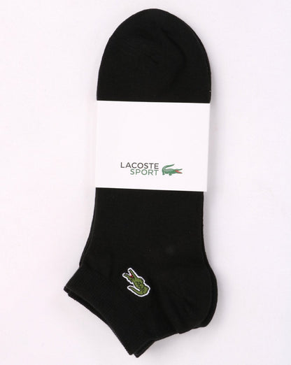 Lacoste – Niedrig geschnittene Socken, 3er-Pack, Schwarz