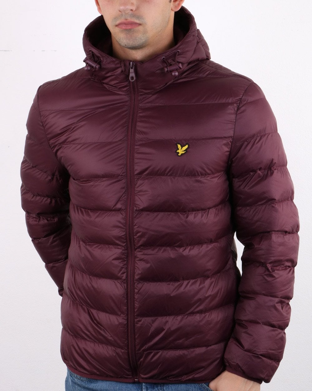 Lyle And Scott – Leichte Pufferjacke in Burgunderrot