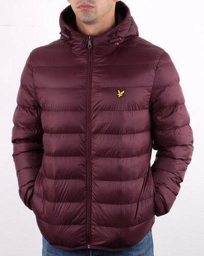 Lyle And Scott – Leichte Pufferjacke in Burgunderrot