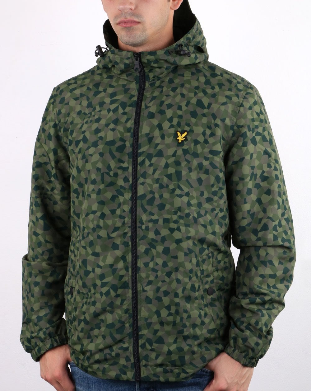 Lyle And Scott – Durchgehende Kapuzenjacke mit Reißverschluss und Camouflage-Print