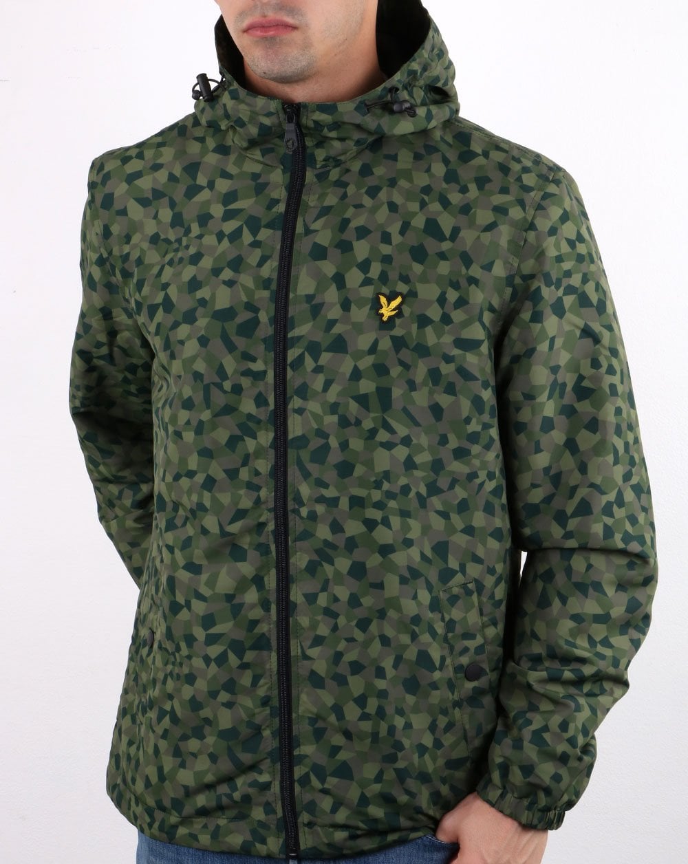 Lyle And Scott – Durchgehende Kapuzenjacke mit Reißverschluss und Camouflage-Print