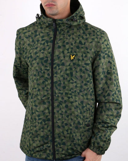 Lyle And Scott – Durchgehende Kapuzenjacke mit Reißverschluss und Camouflage-Print