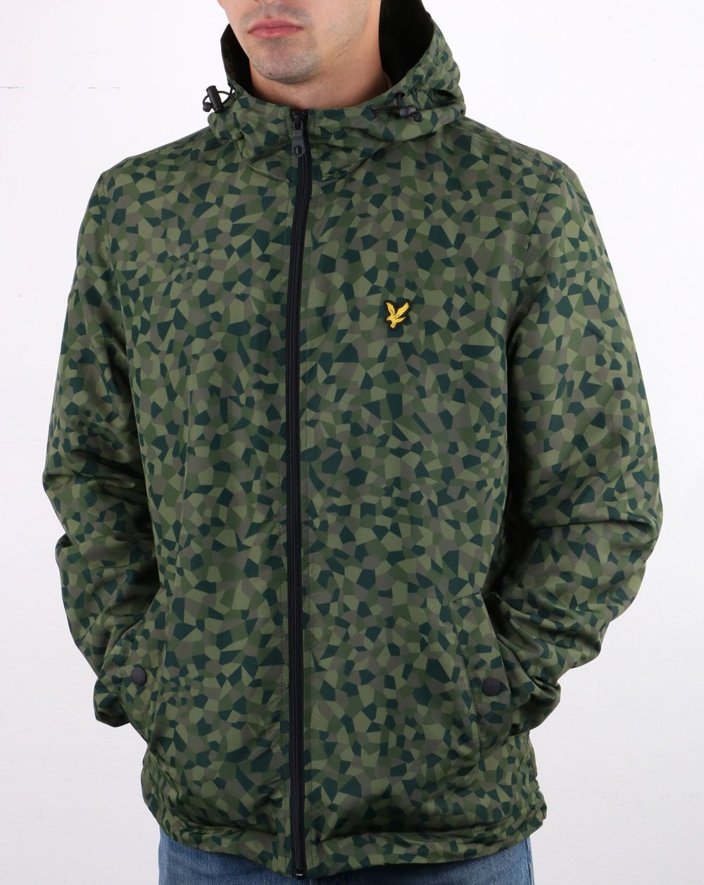Lyle And Scott – Durchgehende Kapuzenjacke mit Reißverschluss und Camouflage-Print