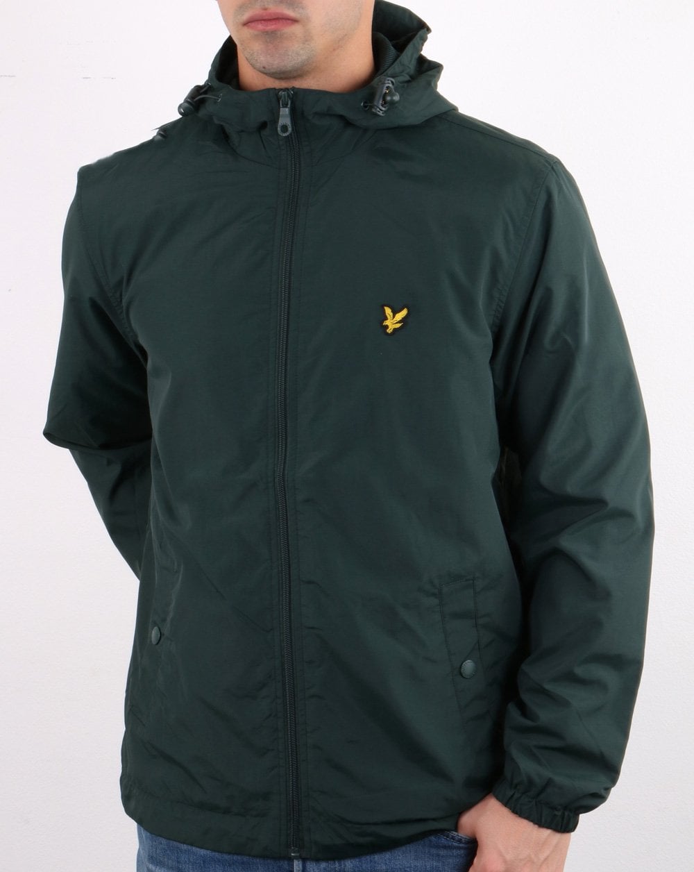 Lyle And Scott – Durchgehende Kapuzenjacke mit Reißverschluss in Jade