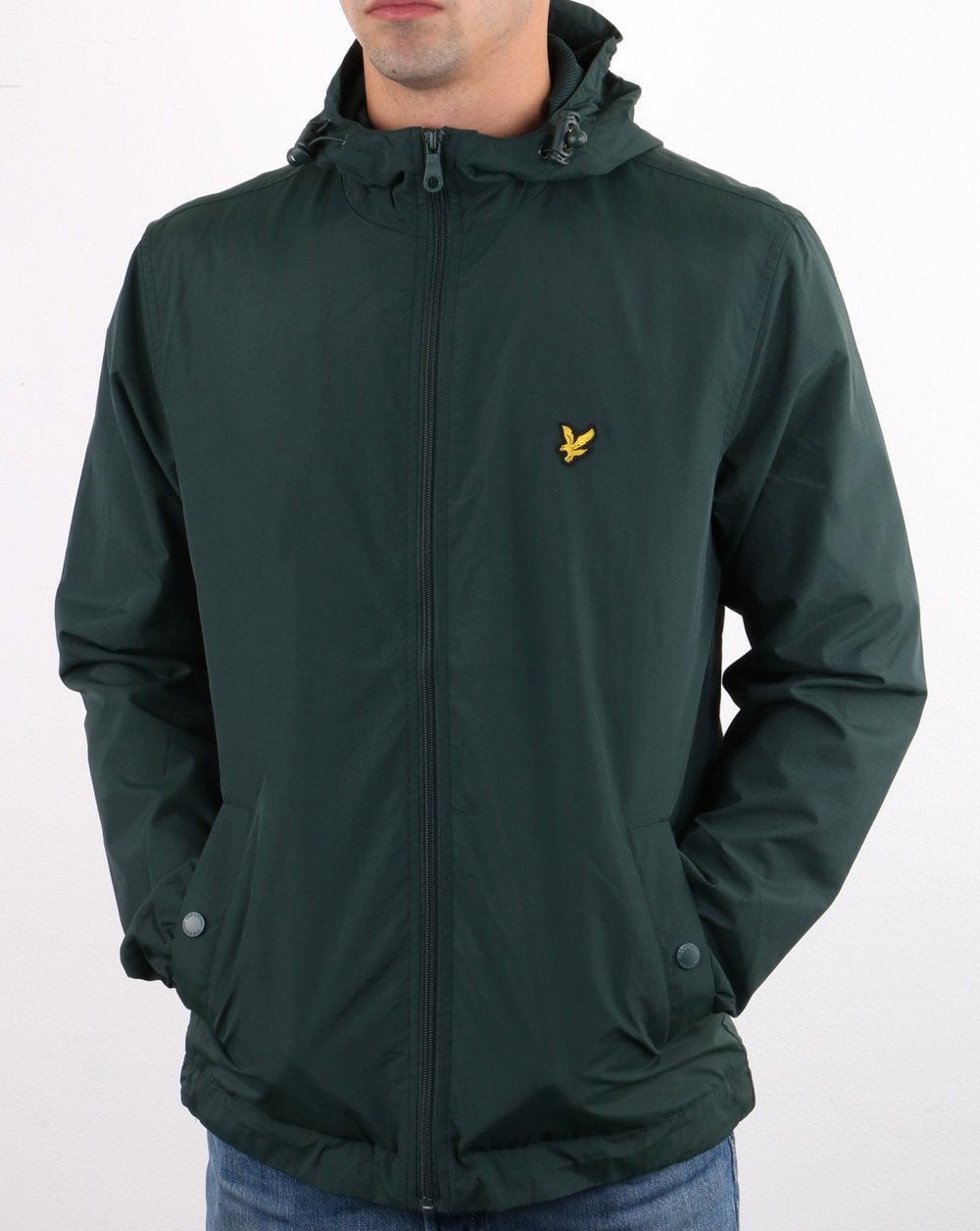 Lyle And Scott – Durchgehende Kapuzenjacke mit Reißverschluss in Jade