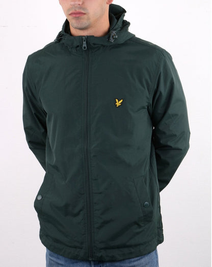 Lyle And Scott – Durchgehende Kapuzenjacke mit Reißverschluss in Jade