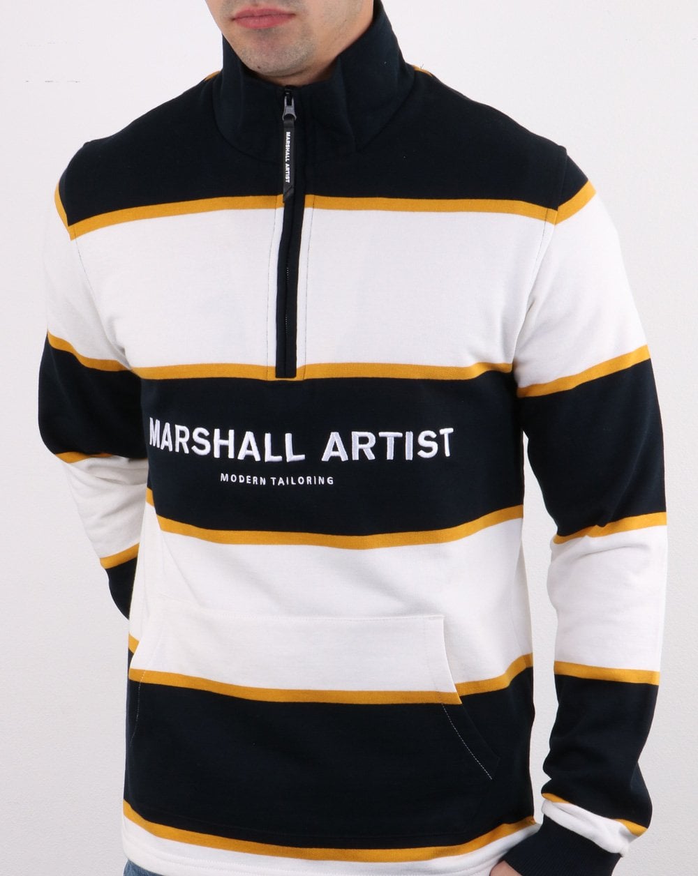 Marshall Artist Hoop Half Zip Navy/White