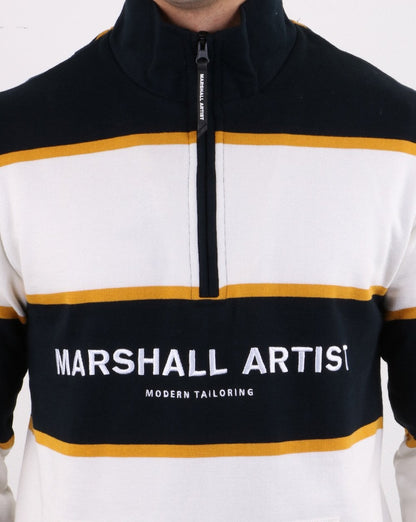 Marshall Artist Hoop Half Zip Marineblau/Weiß