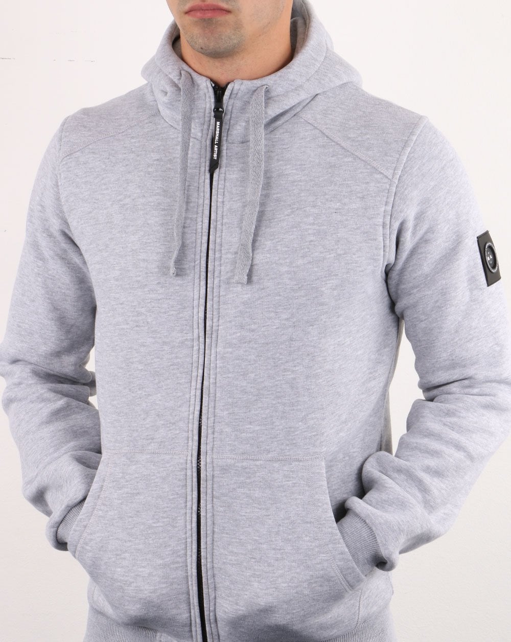 Marshall Artist Siren Full Zip Hoodie Grey Marl