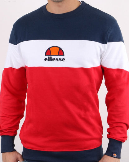 Ellesse Tri Sweatshirt Rot/Weiß/Marineblau