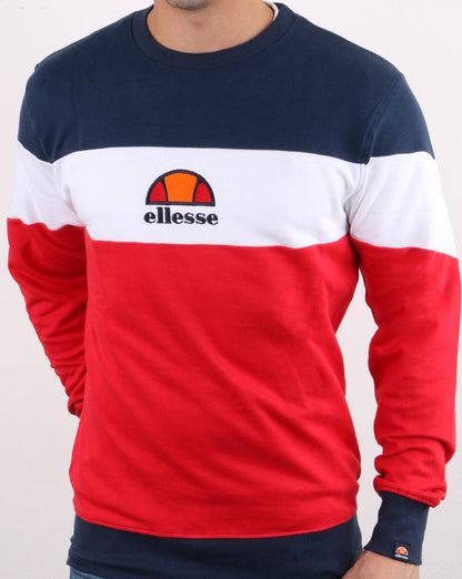 Ellesse Tri Sweatshirt Rot/Weiß/Marineblau