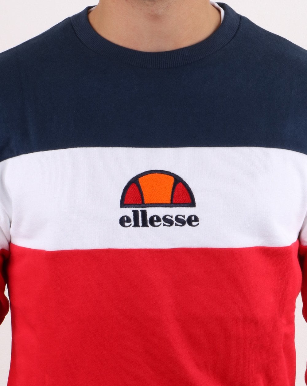 Ellesse Tri Sweatshirt Rot/Weiß/Marineblau