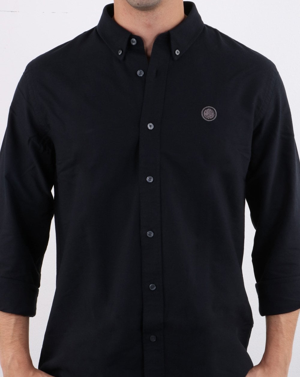 Pretty Green Sterling Ls Oxford Hemd Schwarz