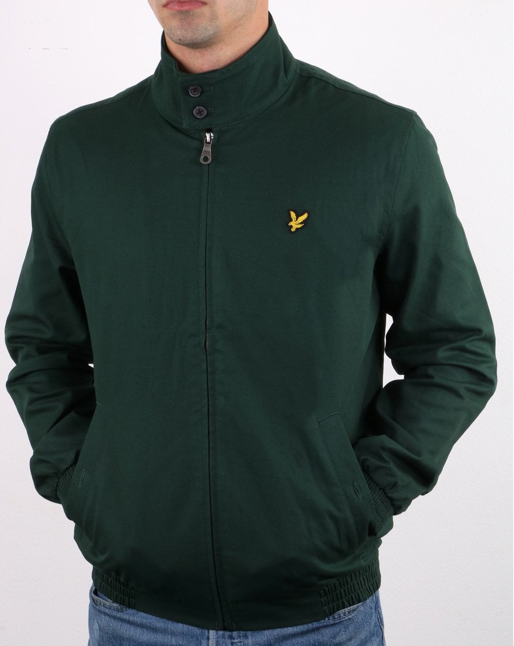 Lyle And Scott Check Lined Harrington Jacket Jade