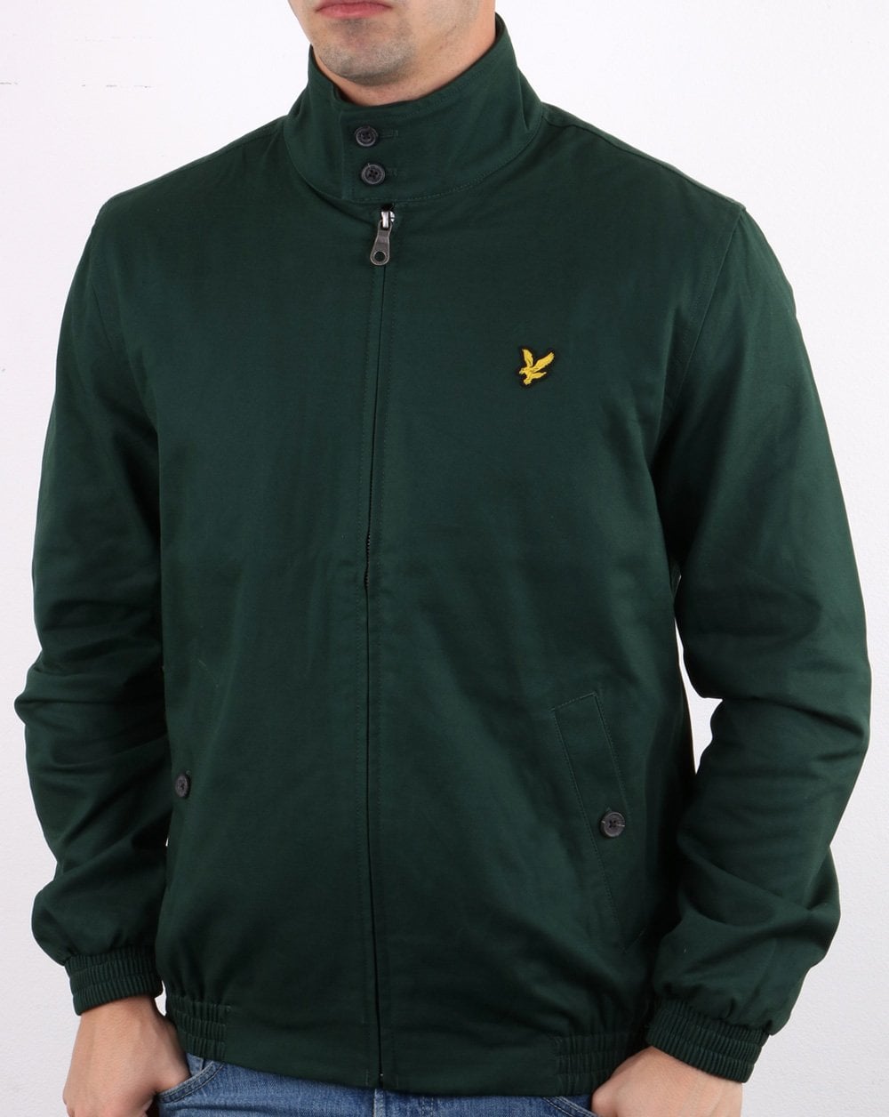 Lyle And Scott Check Lined Harrington Jacket Jade