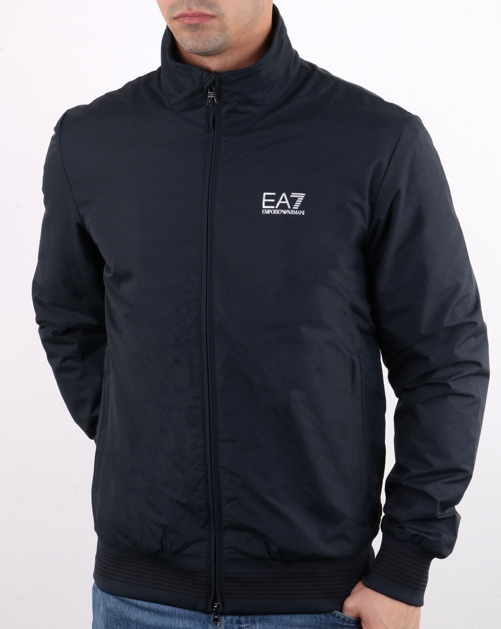 Emporio Armani Ea7 Bomberjacke Marineblau/Silber