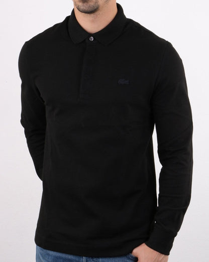 Lacoste Langarm-Polo Schwarz