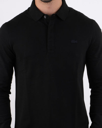 Lacoste Langarm-Polo Schwarz