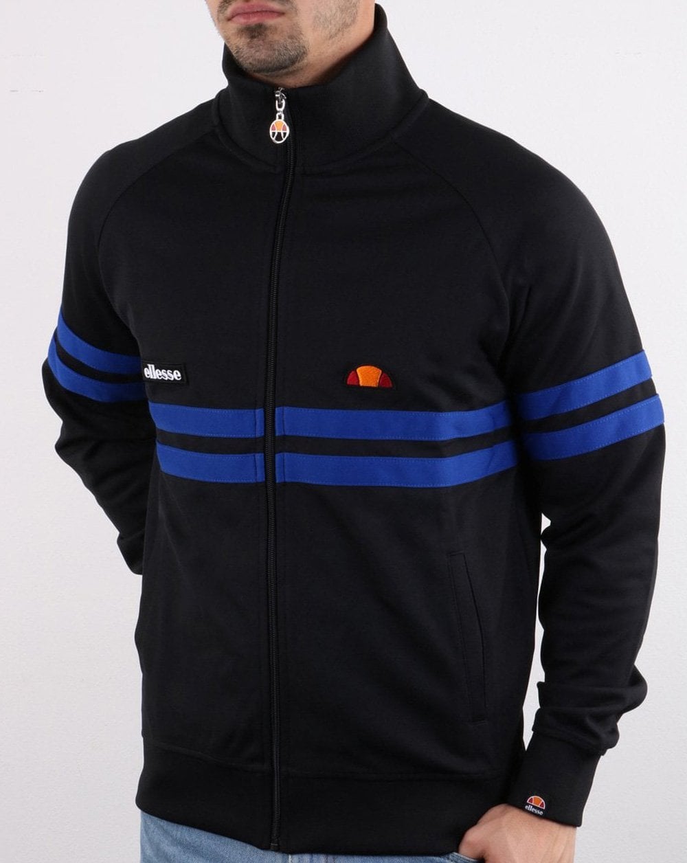 Ellesse Rimini Trainingsjacke Schwarz/Blau