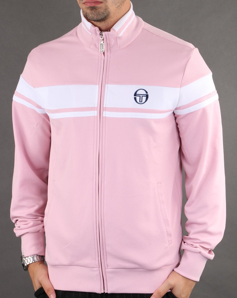 Sergio Tacchini Masters Trainingsjacke Pink/Weiß