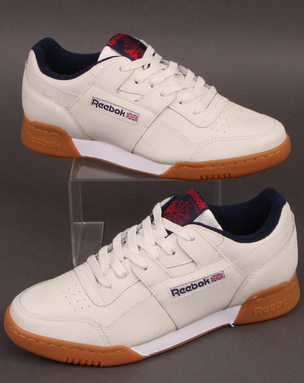Reebok Workout Plus Sneaker Kreide/Marineblau