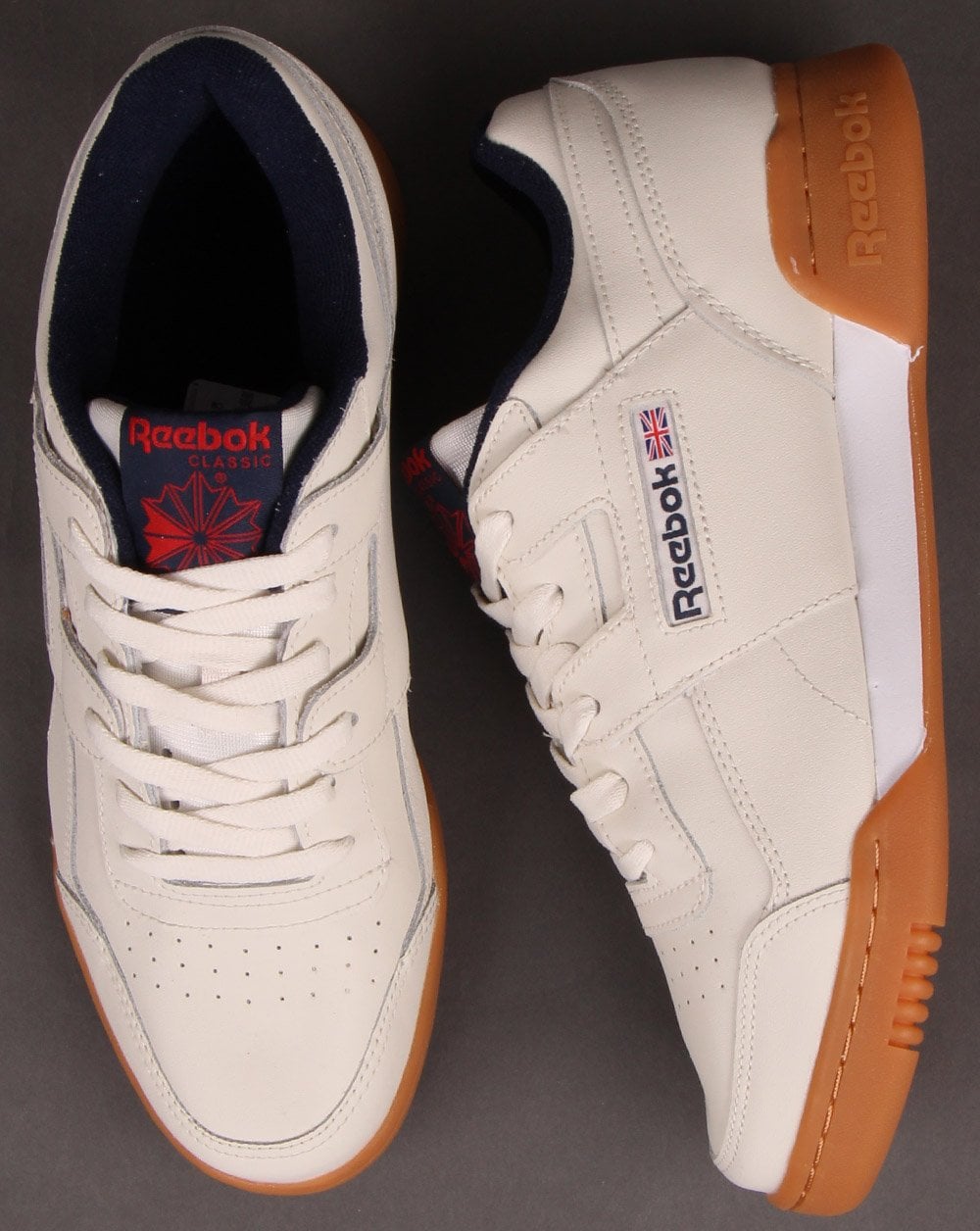 Reebok Workout Plus Sneaker Kreide/Marineblau