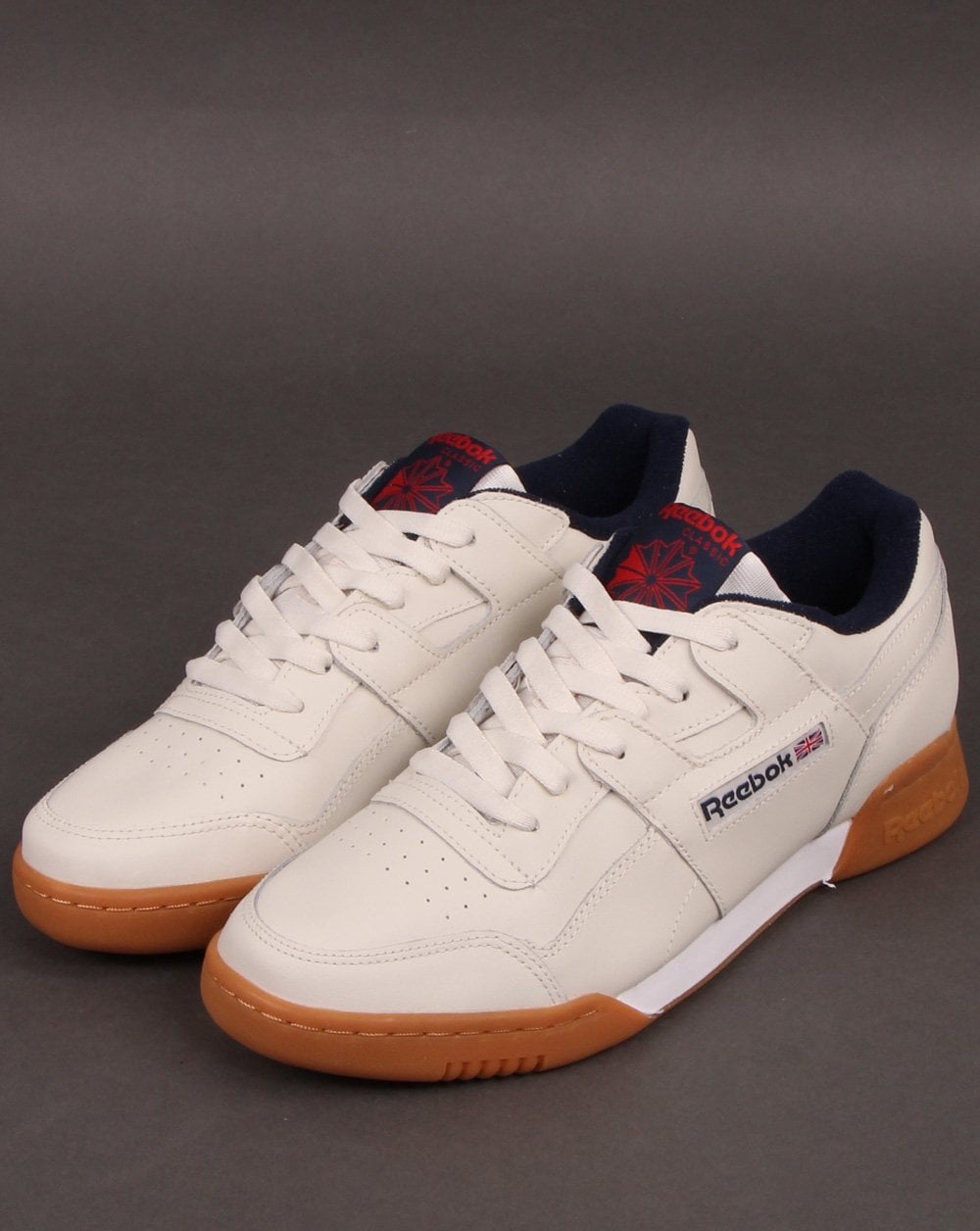 Reebok Workout Plus Sneaker Kreide/Marineblau
