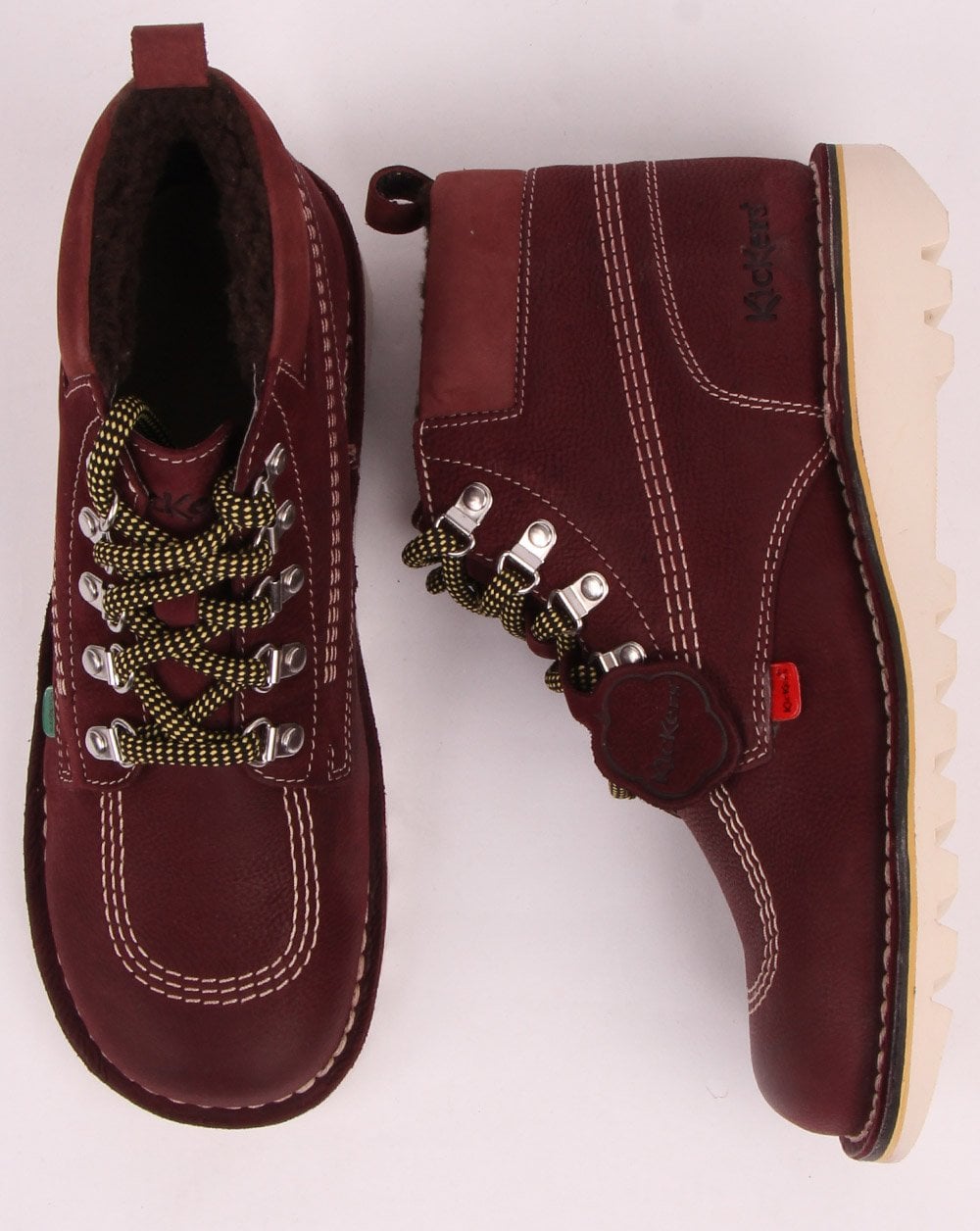 Kickers Kick Hi Winterised Leather Boot Burgundy