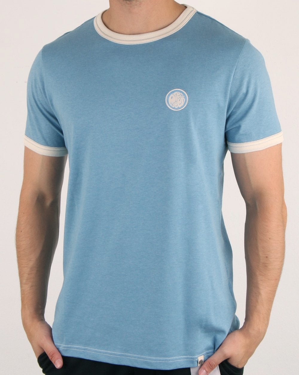 Pretty Green – Milford Marl Move On – T-Shirt Blau