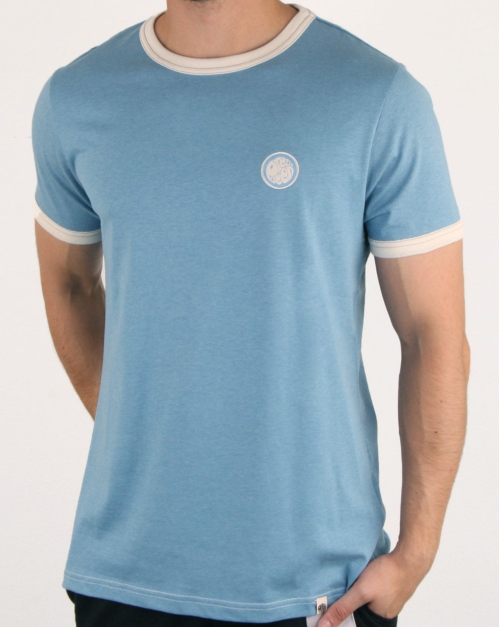 Pretty Green – Milford Marl Move On – T-Shirt Blau