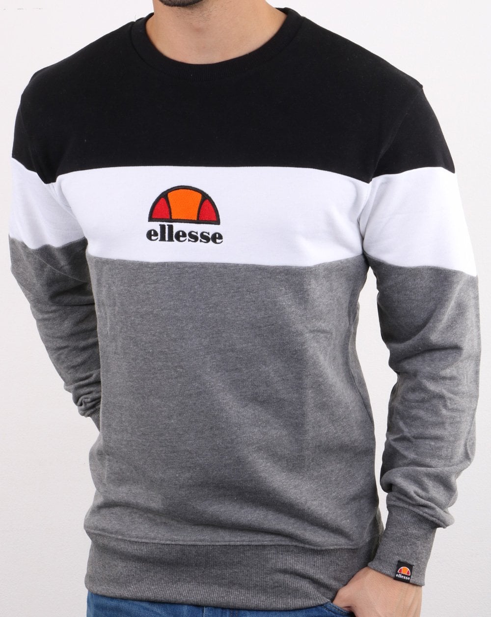 Ellesse Tri Sweatshirt Grau/Weiß/Schwarz