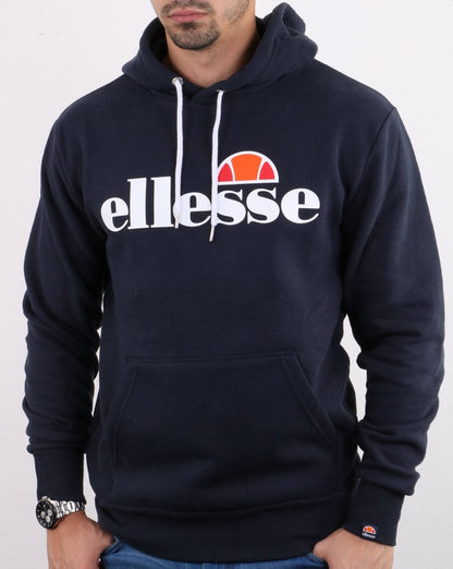 Ellesse – Kapuzenjacke mit Logo in Marineblau