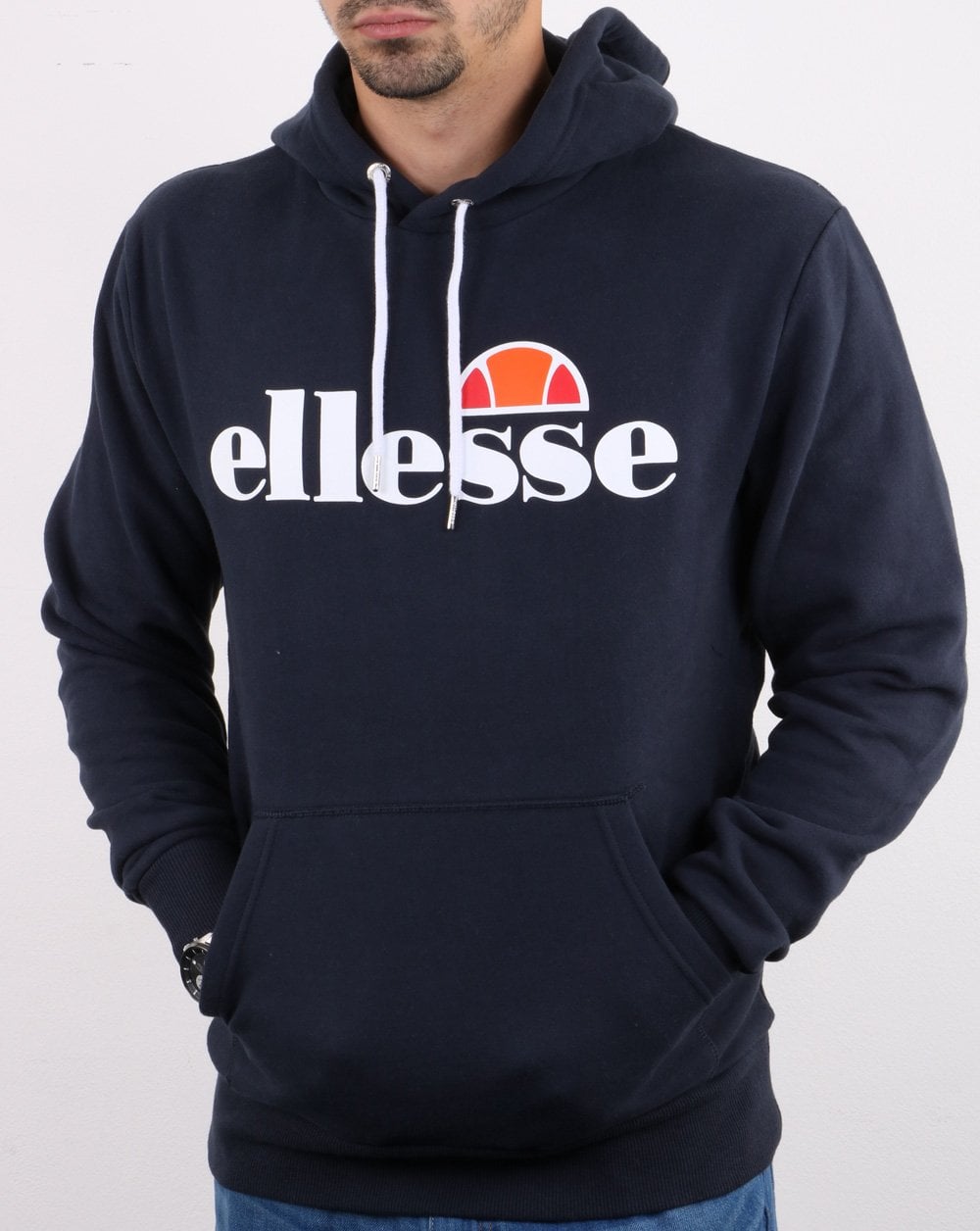Ellesse – Kapuzenjacke mit Logo in Marineblau