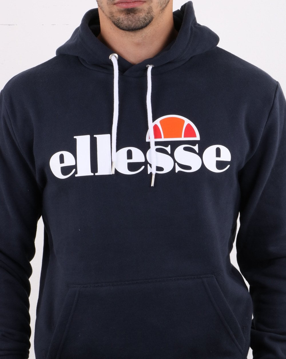 Ellesse – Kapuzenjacke mit Logo in Marineblau
