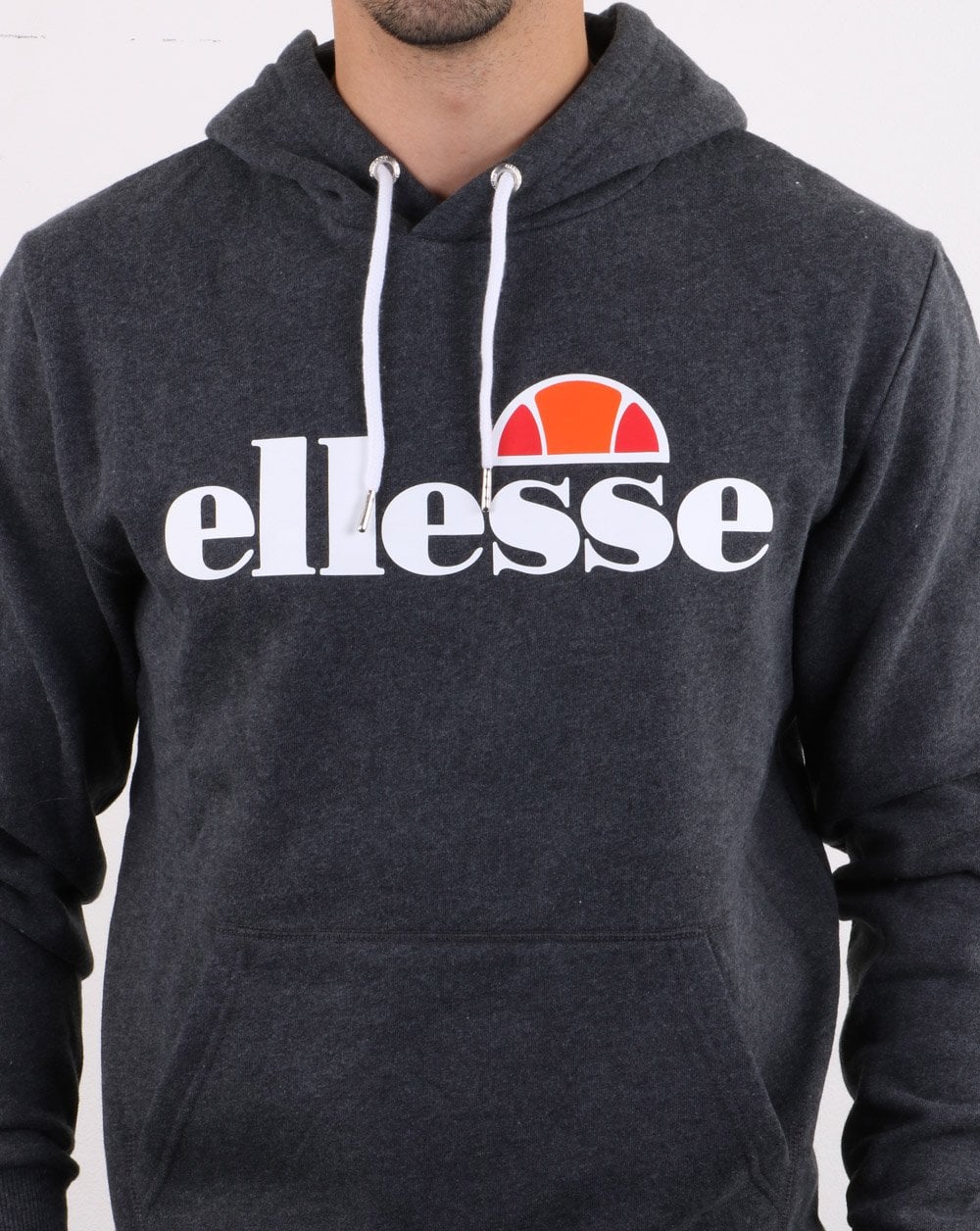 Ellesse – Kapuzenjacke mit Logo, Dunkelgrau