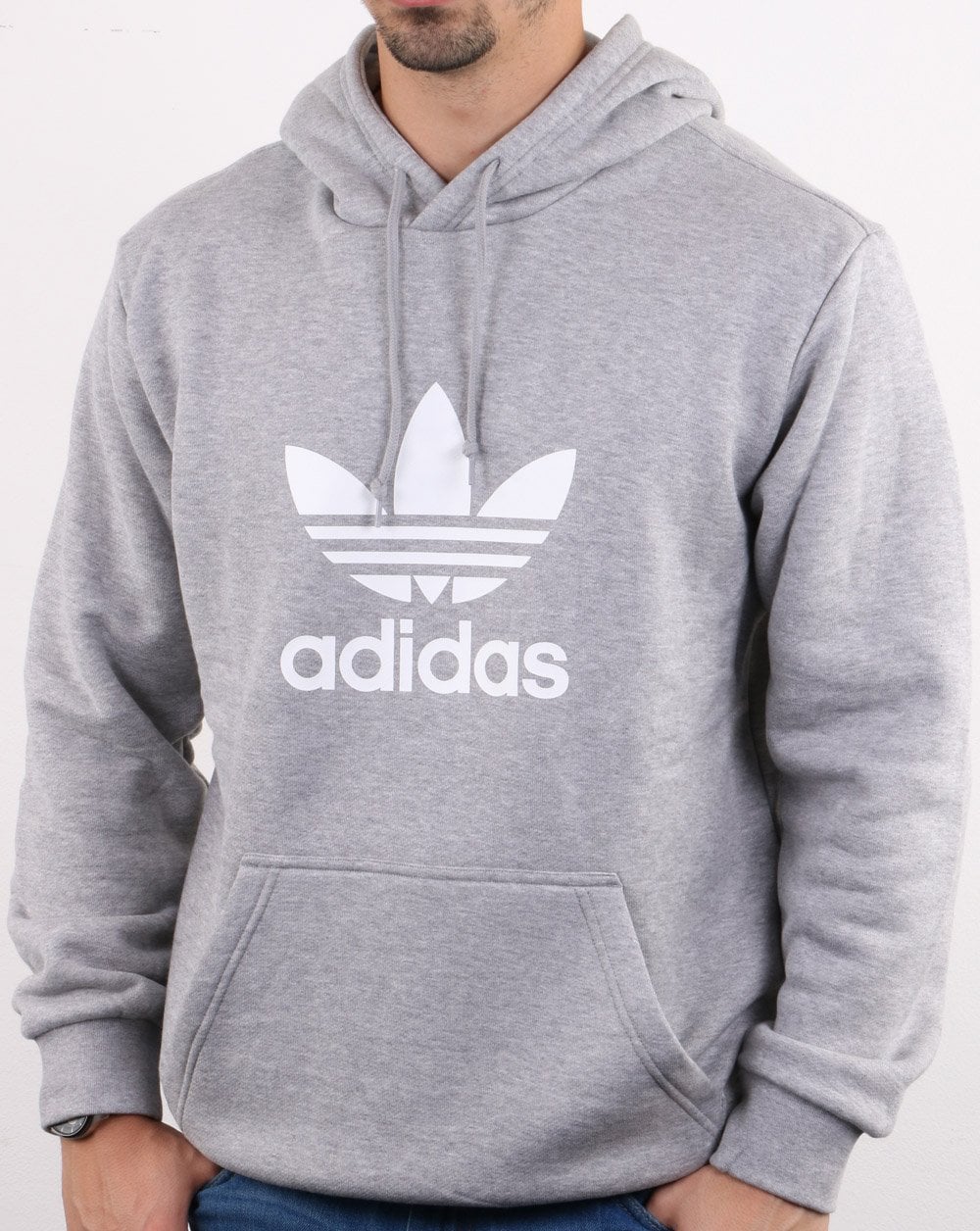 Adidas Originals Trefoil Hoodie Mittelgrau Heather