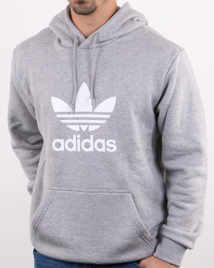 Adidas Originals Trefoil Hoodie Mittelgrau Heather
