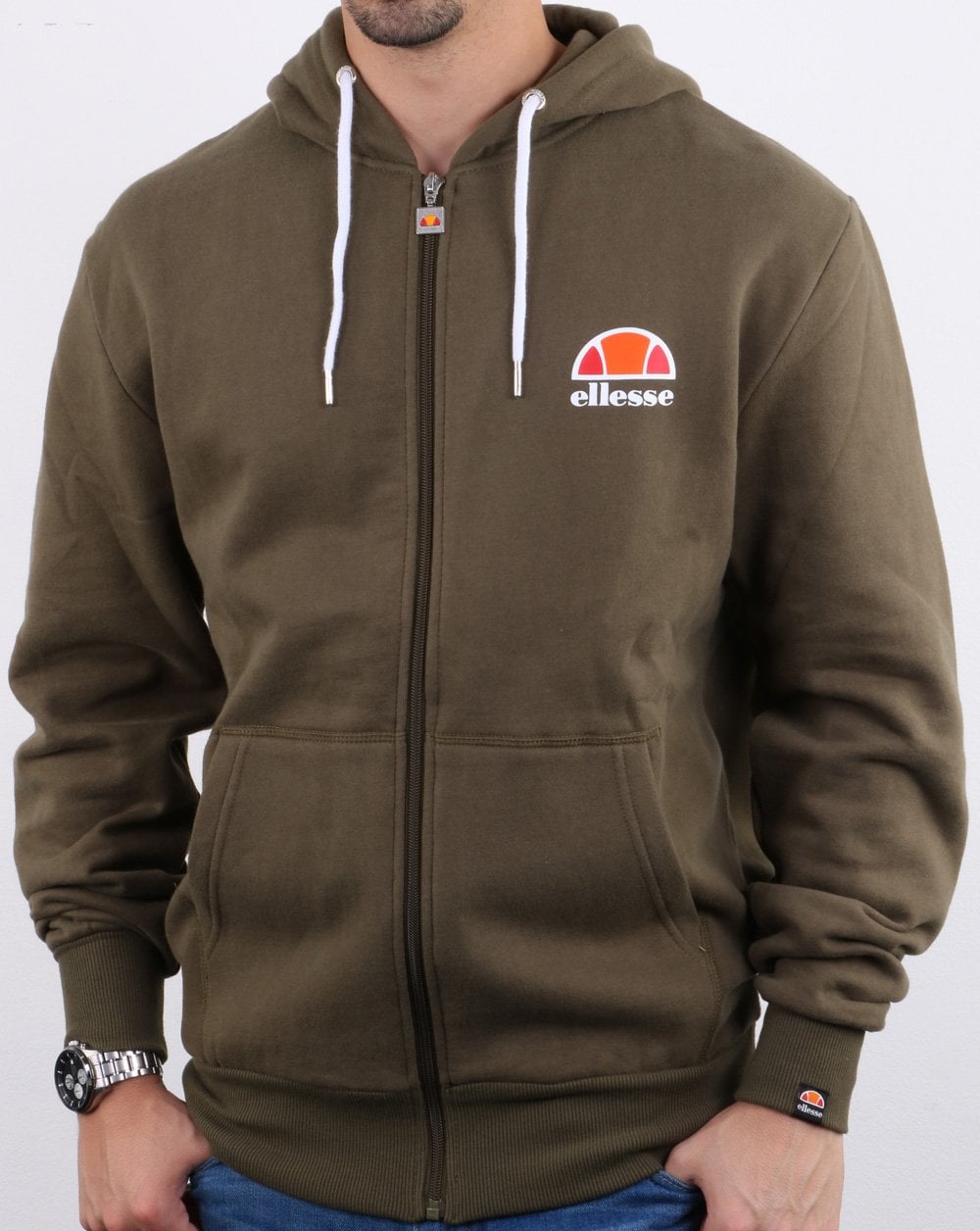 Ellesse Full Zip Hoody Khaki