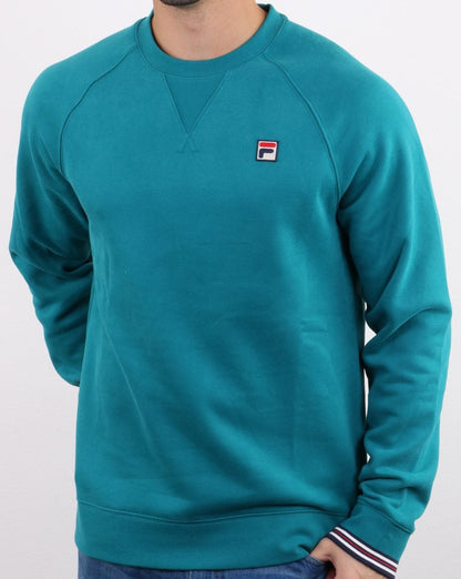 Fila Vintage Pozzi Crew Sweatshirt Harbour Blue